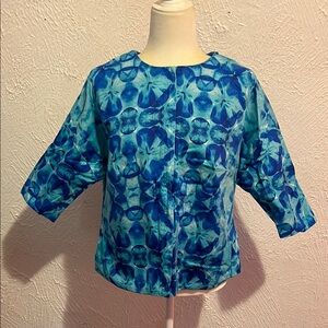 Coldwater Creek Blue and Navy Top